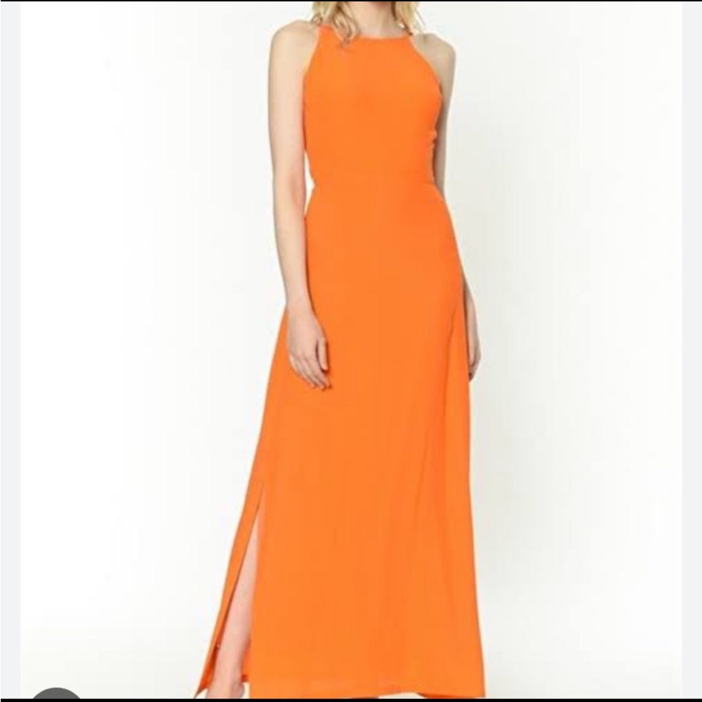 Twist orange dress